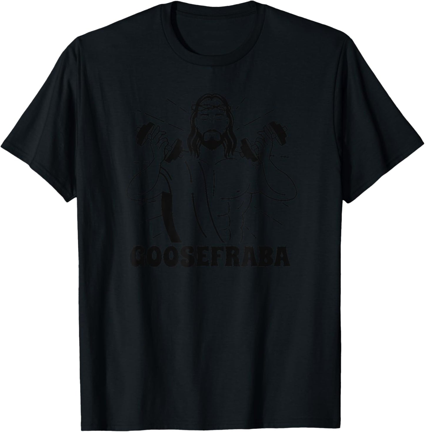 Goosefraba Yoga Workin' Out Zen Buddha Funny Sayings Quotes T-Shirt - T-Shirt | Black
