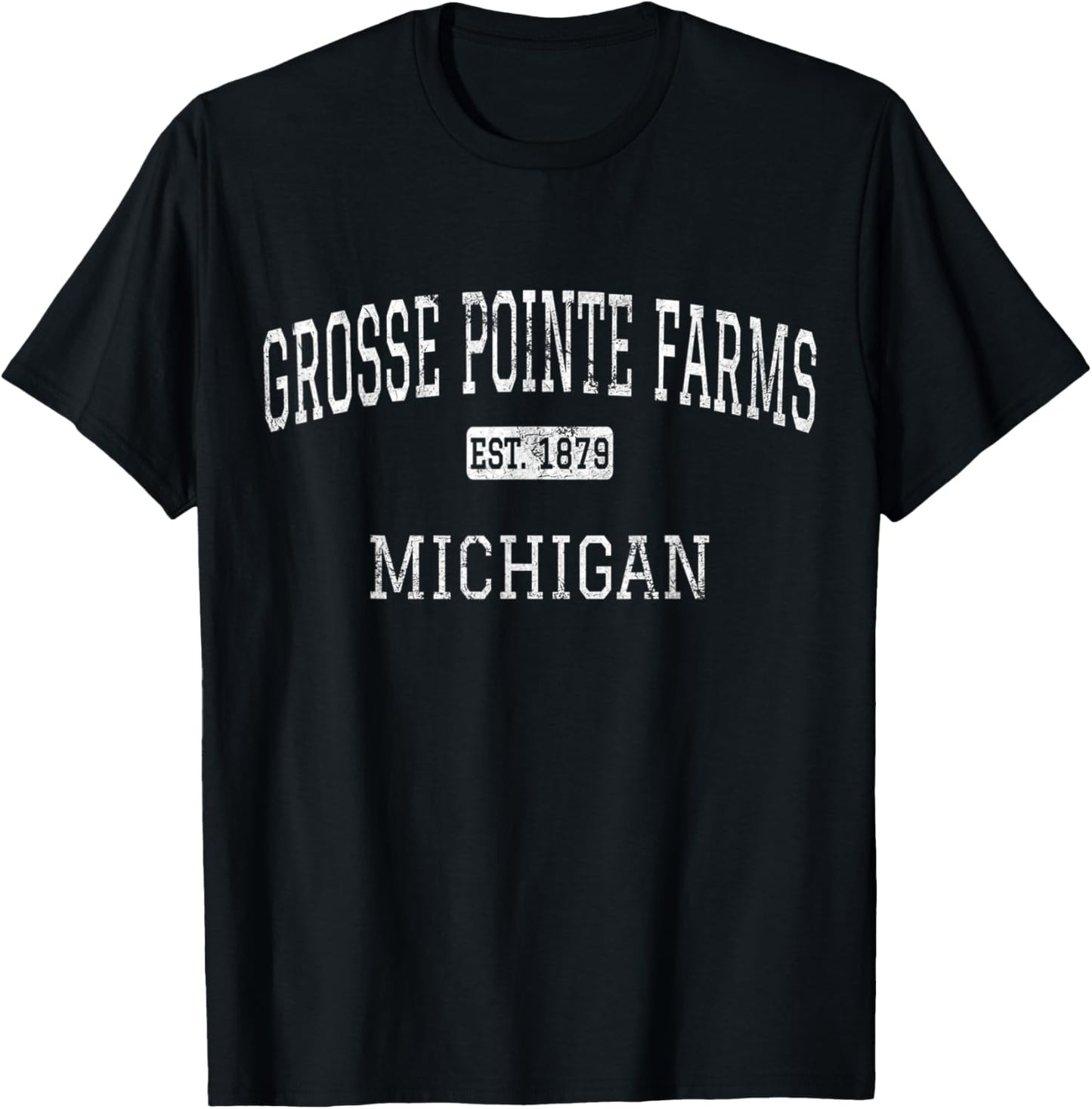 Grosse Pointe Farms Michigan MI Vintage T-Shirt - T-Shirt | Black