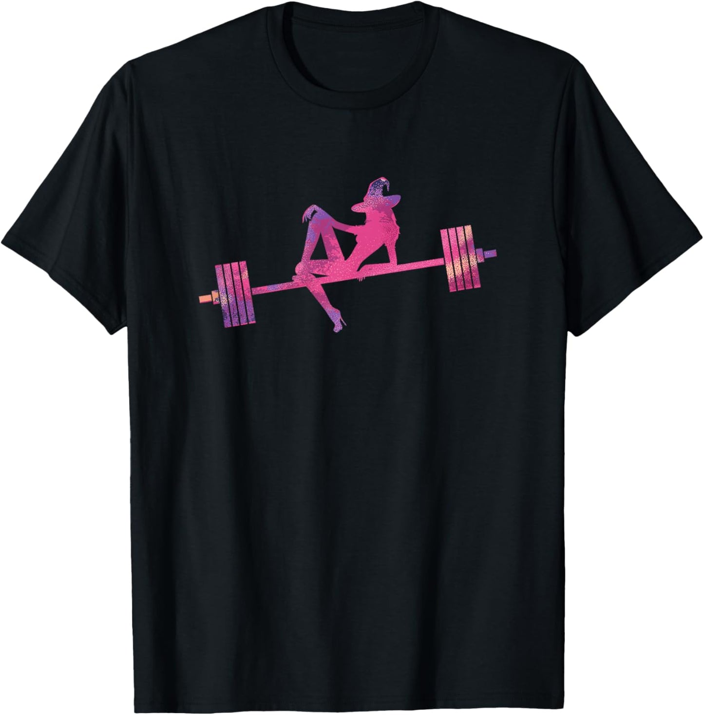 Weightlifting Witch Halloween Gym working out bodybuilding T-Shirt - T-Shirt | Black