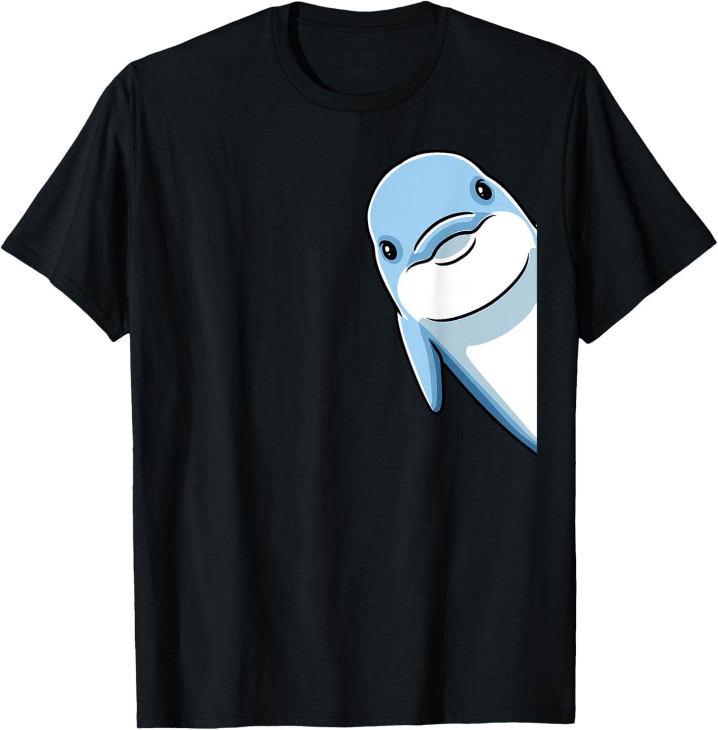 Dolphin Cute Dolphins T-Shirt - T-Shirt | Black