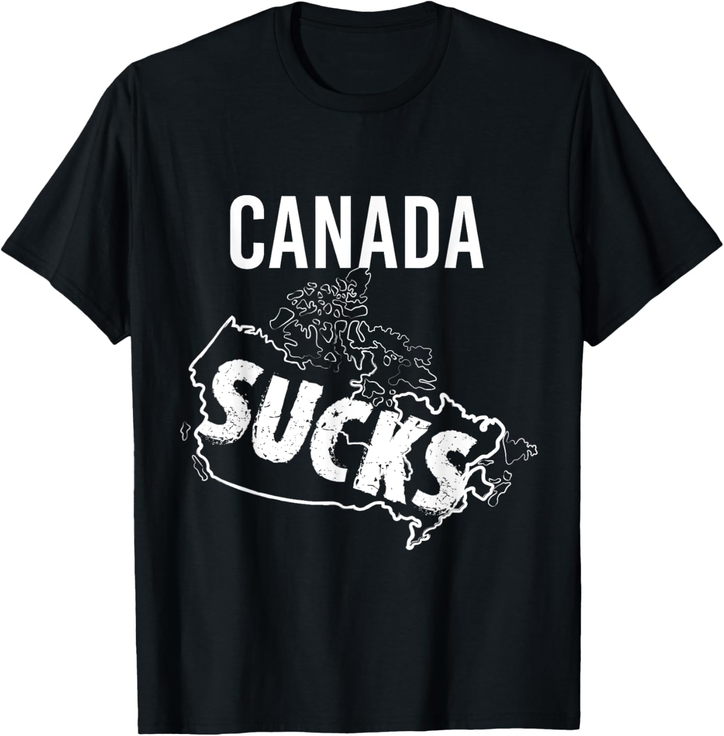 Funny Canada Sucks Sport Fans Teasing T Shirt T-Shirt - T-Shirt | Black