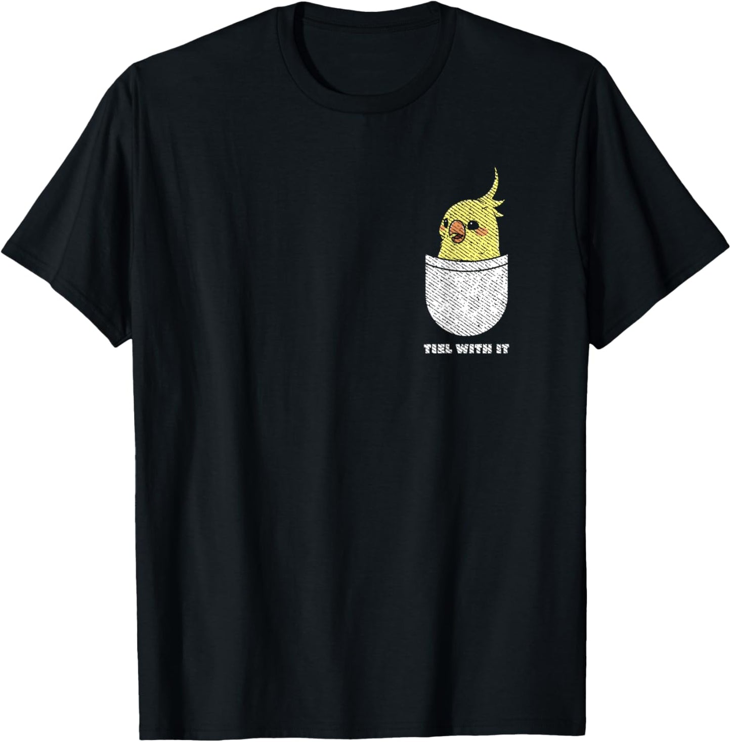 Cockatiel Lovers Designs Tiel With It Ornithologist Cockatiel Owner -Adults Black Short Sleeve Classic Fit T-Shirt - T-Shirt | Black