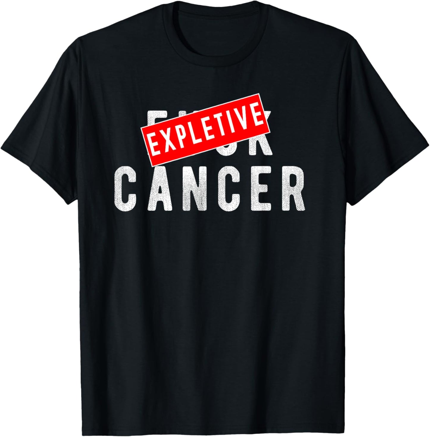 F-ck Cancer Clean with Expletive Box for Cancer Awareness T-Shirt - T-Shirt | Black
