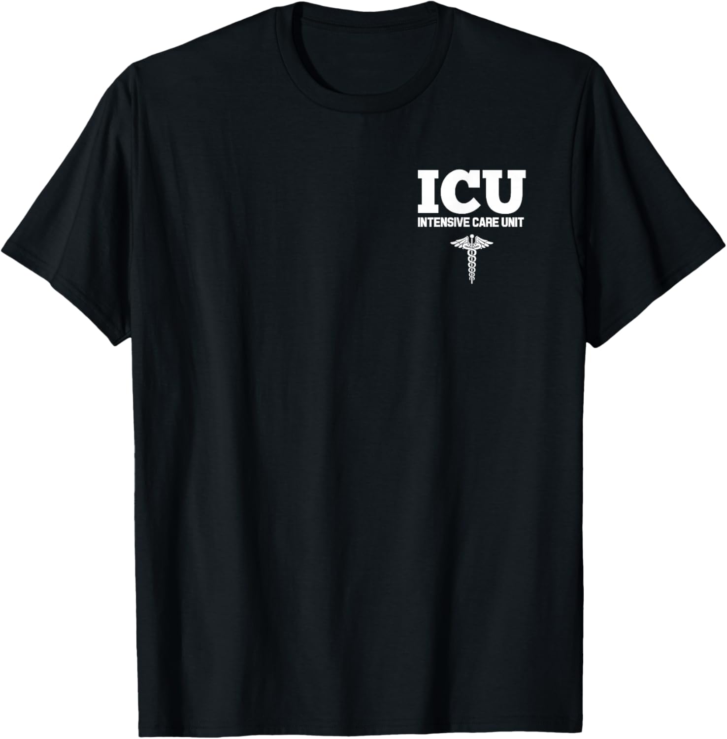 ICU Registered Nurse Intensive Care Unit RN Staff Uniform T-Shirt - T-Shirt | Black