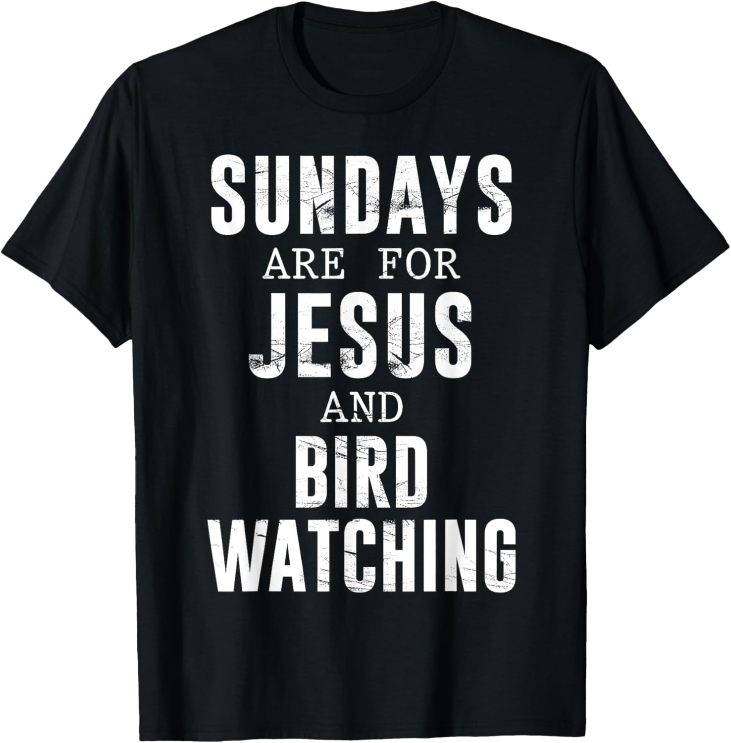 Sundays Are For Jesus & Bird Watching T-Shirt - T-Shirt | Black