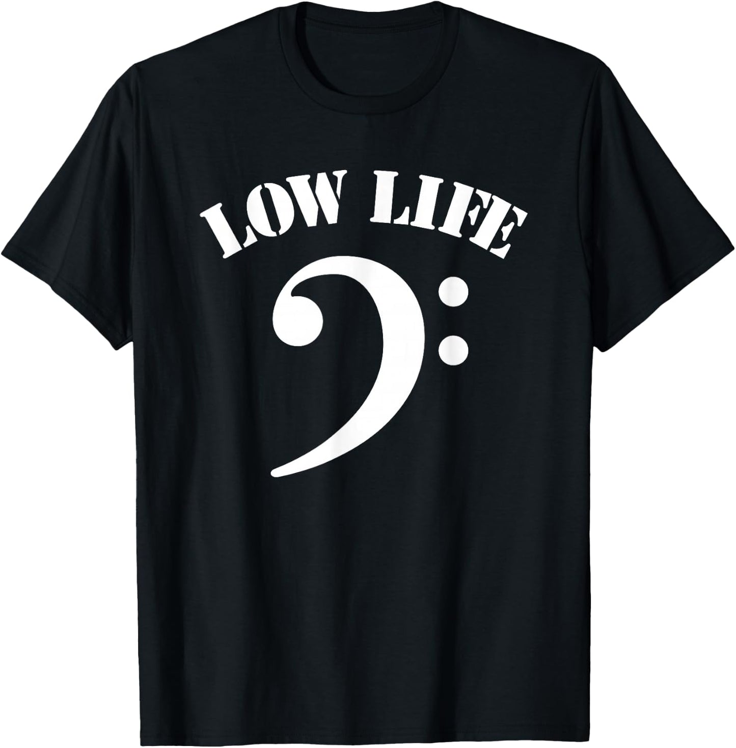 Low Bass Clef Low Life Music Marching Band Low Brass T-Shirt - T-Shirt | Black