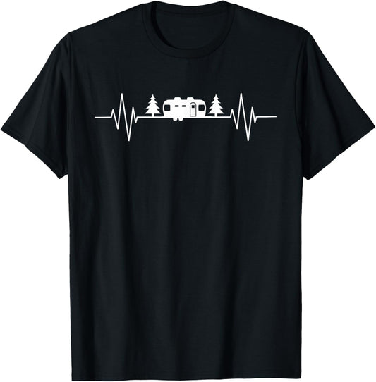 Airstream Heartbeat - Airstream Camper Outfit T-Shirt - T-Shirt | Black