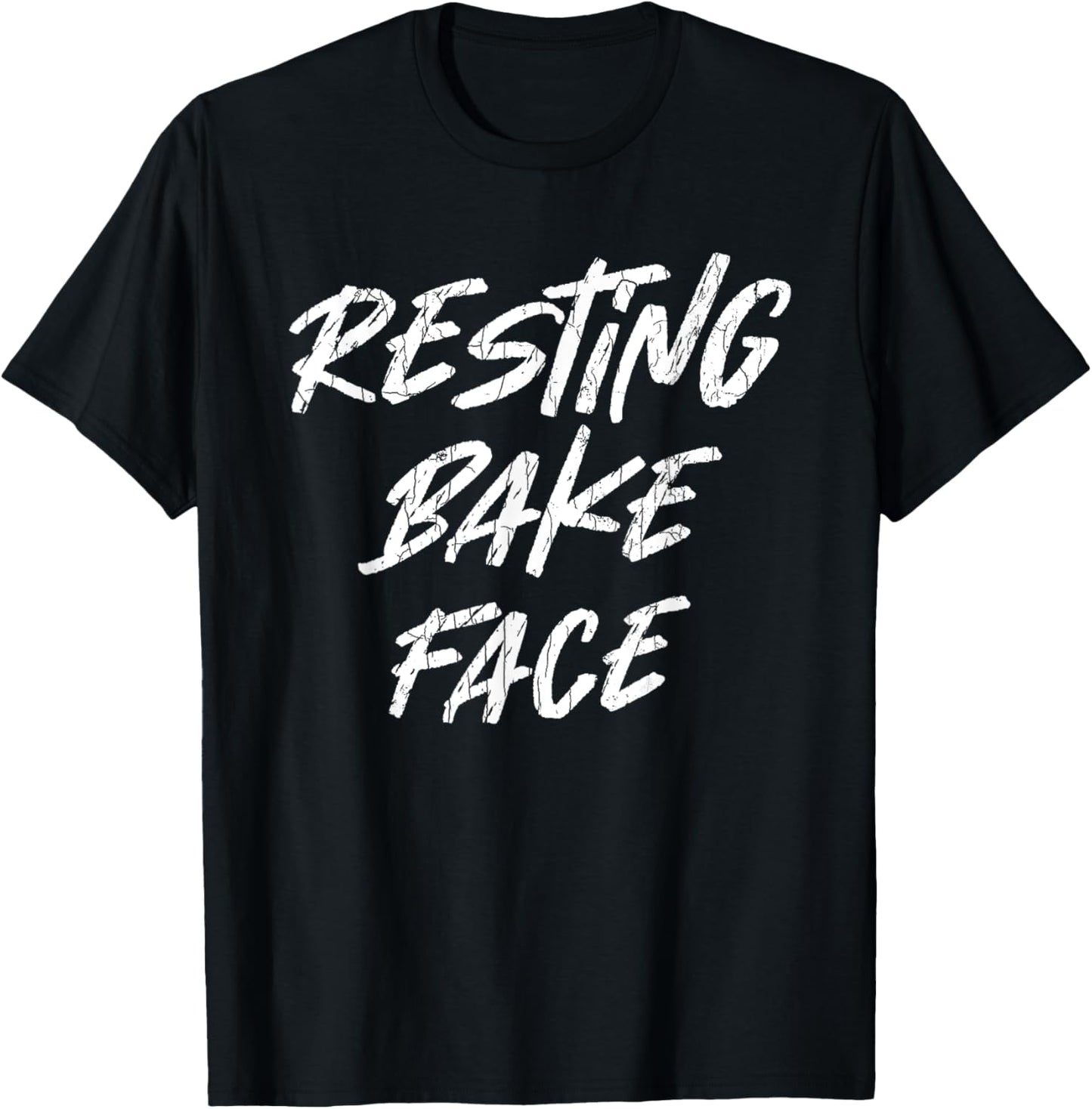 Resting Bake Face Funny Baker Baking Cookie Lover Graphic T-Shirt - T-Shirt | Black