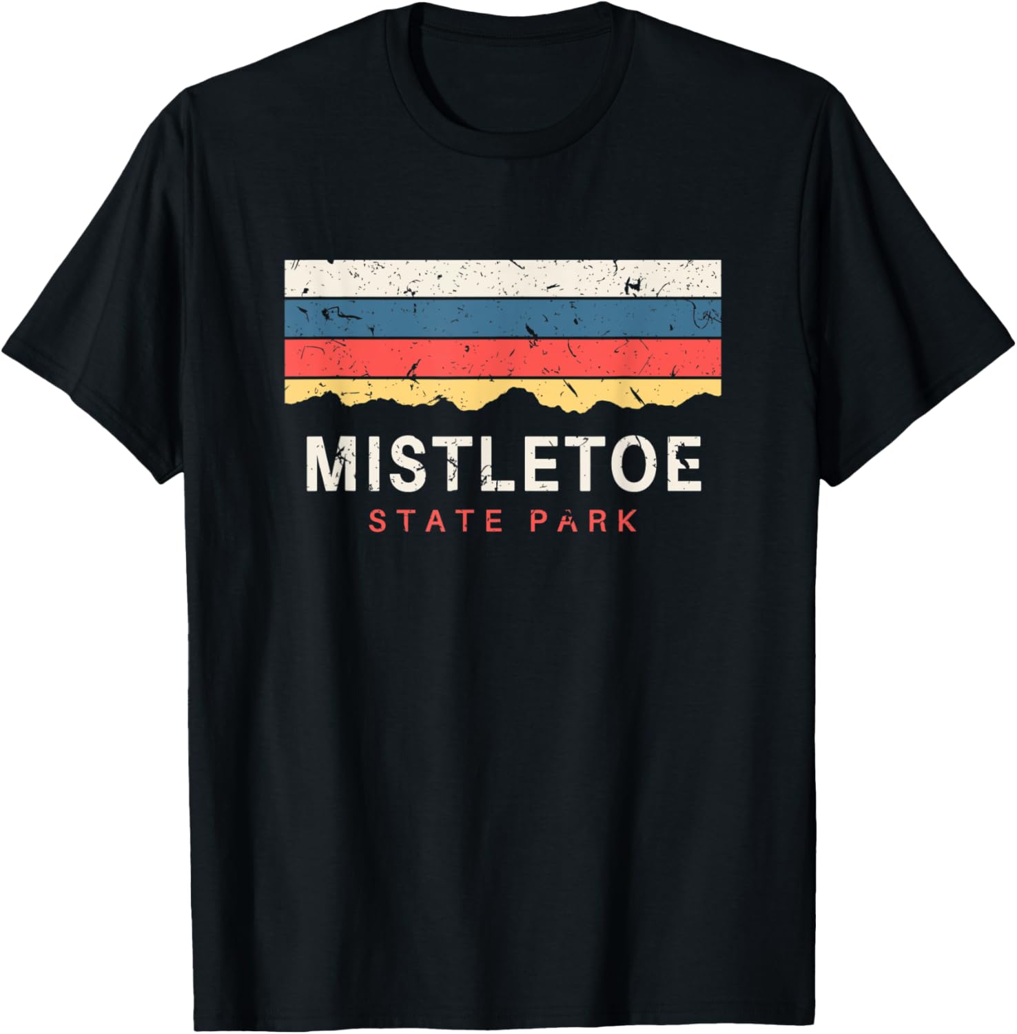 Mistletoe State Park Georgia Retro GA Vintage T-Shirt - T-Shirt | Black