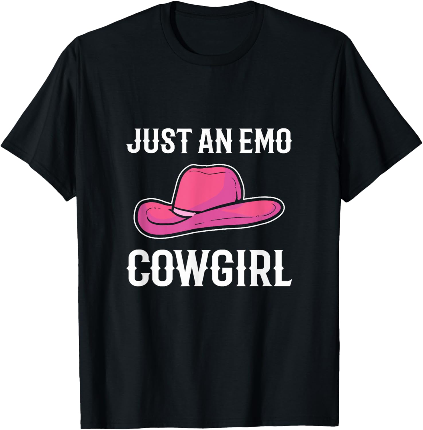Emo Cowgirl. Emotional Lady T-Shirt - T-Shirt | Black