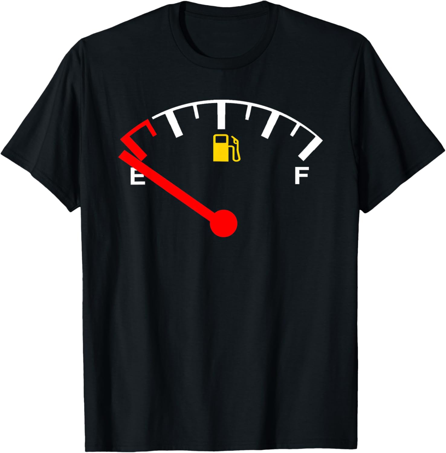 Gas Fuel Gauge Car Truck Empty Full Tank T-Shirt - T-Shirt | Black