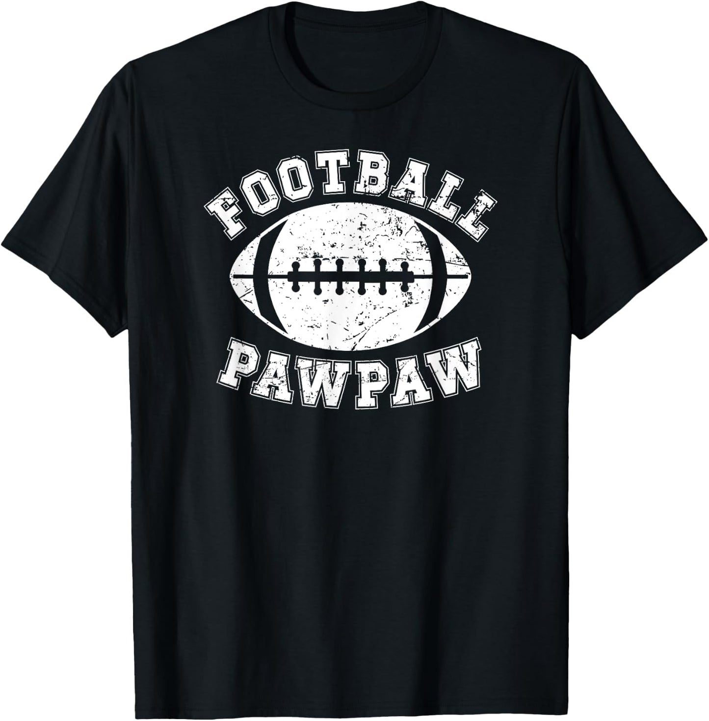 Football Pawpaw Grandpa Pawpaw Of A Football Player Pawpaw T-Shirt - T-Shirt | Black