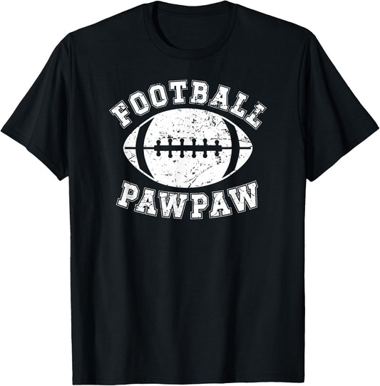 Football Pawpaw Grandpa Pawpaw Of A Football Player Pawpaw T-Shirt - T-Shirt | Black