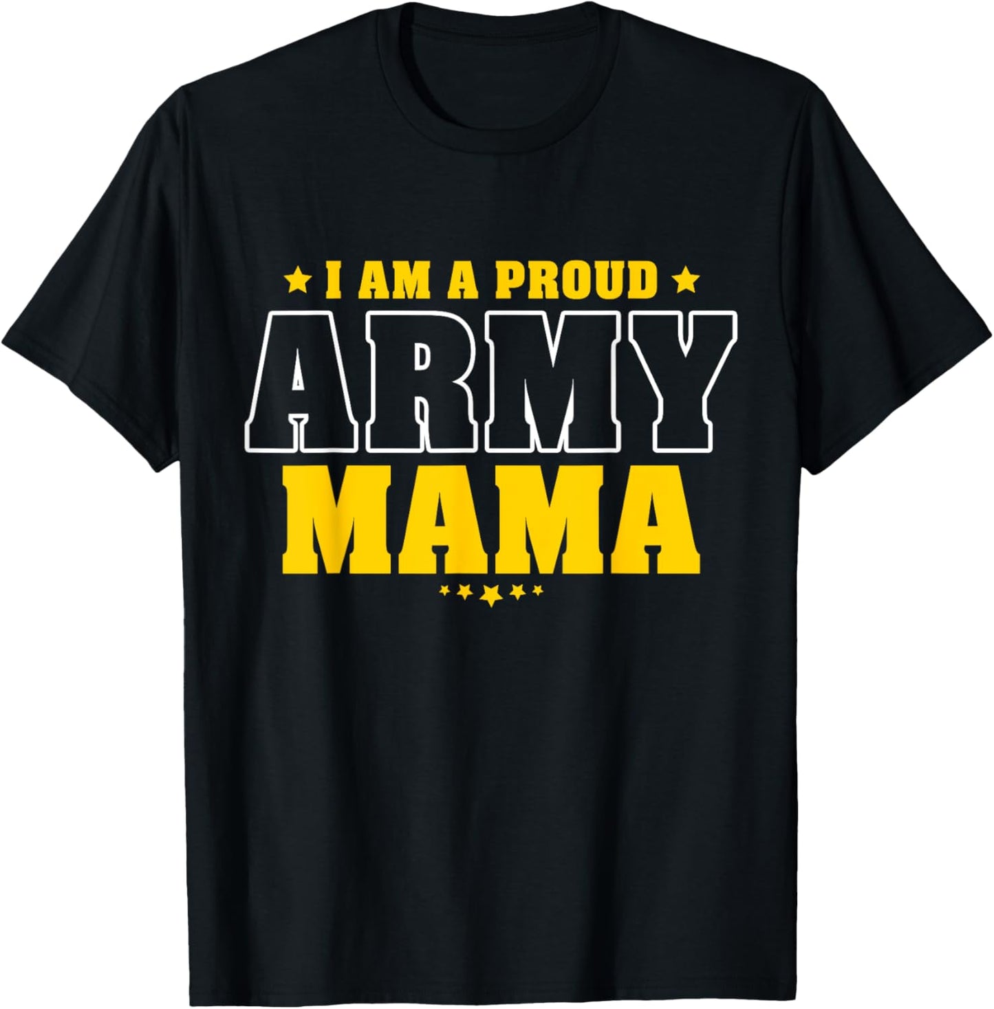 I Am A Proud Army Mama Patriotic Pride Military Mother Men T-Shirt - T-Shirt | Black