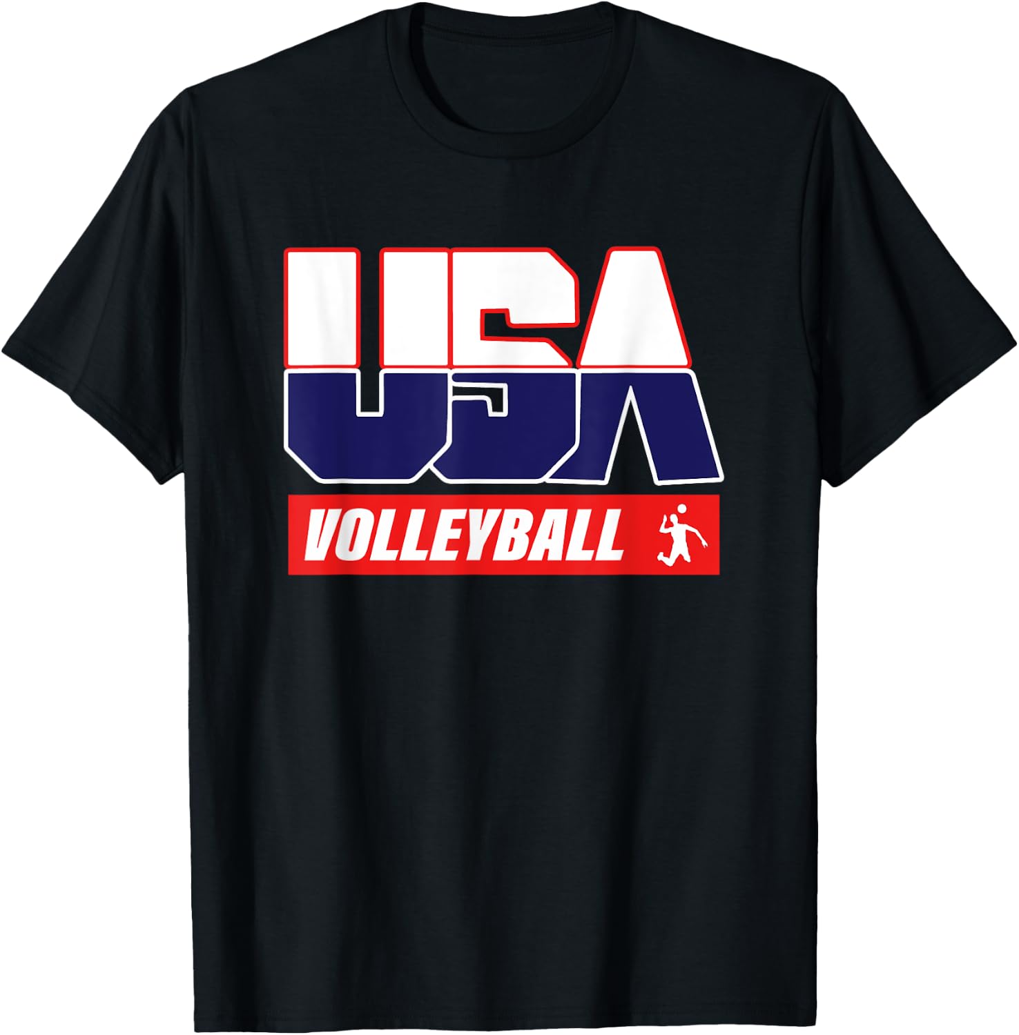 USA Team volleyball - men & women American sports T-Shirt - T-Shirt | Black