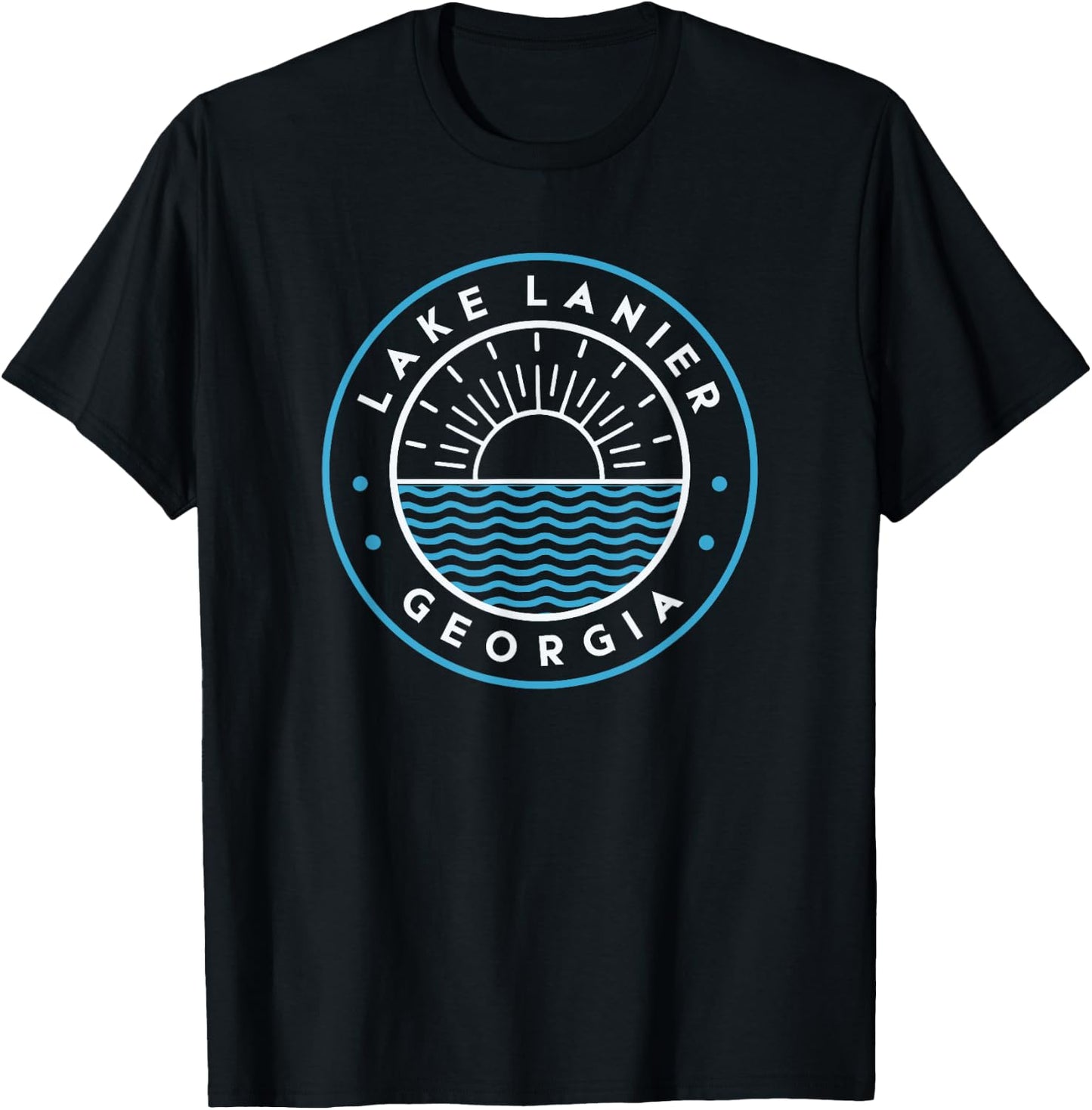 Lake Lanier Georgia Outdoors Vintage T-Shirt - T-Shirt | Black