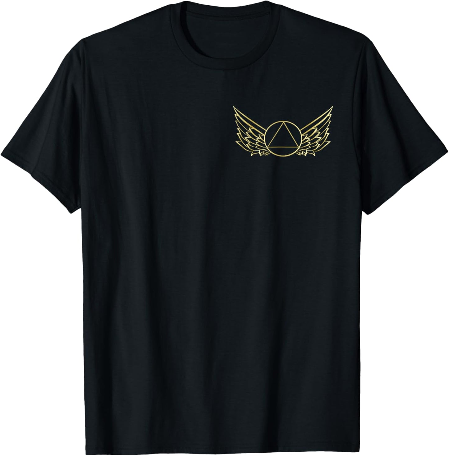 Sobriety Recover AA Supporter Wings Sober T-Shirt - T-Shirt | Black