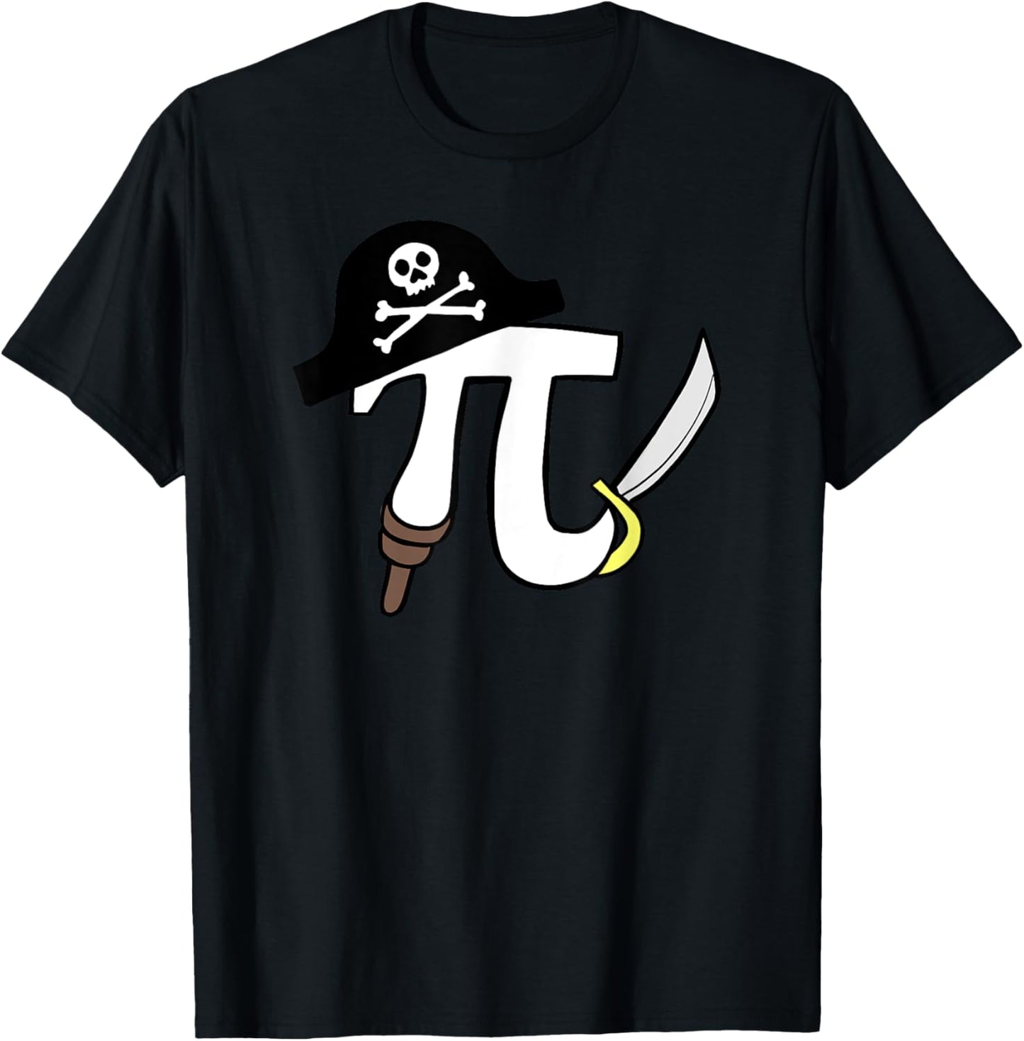 PIrate Pi funny Pirate Pi Math Pi Pun T-Shirt - T-Shirt | Black