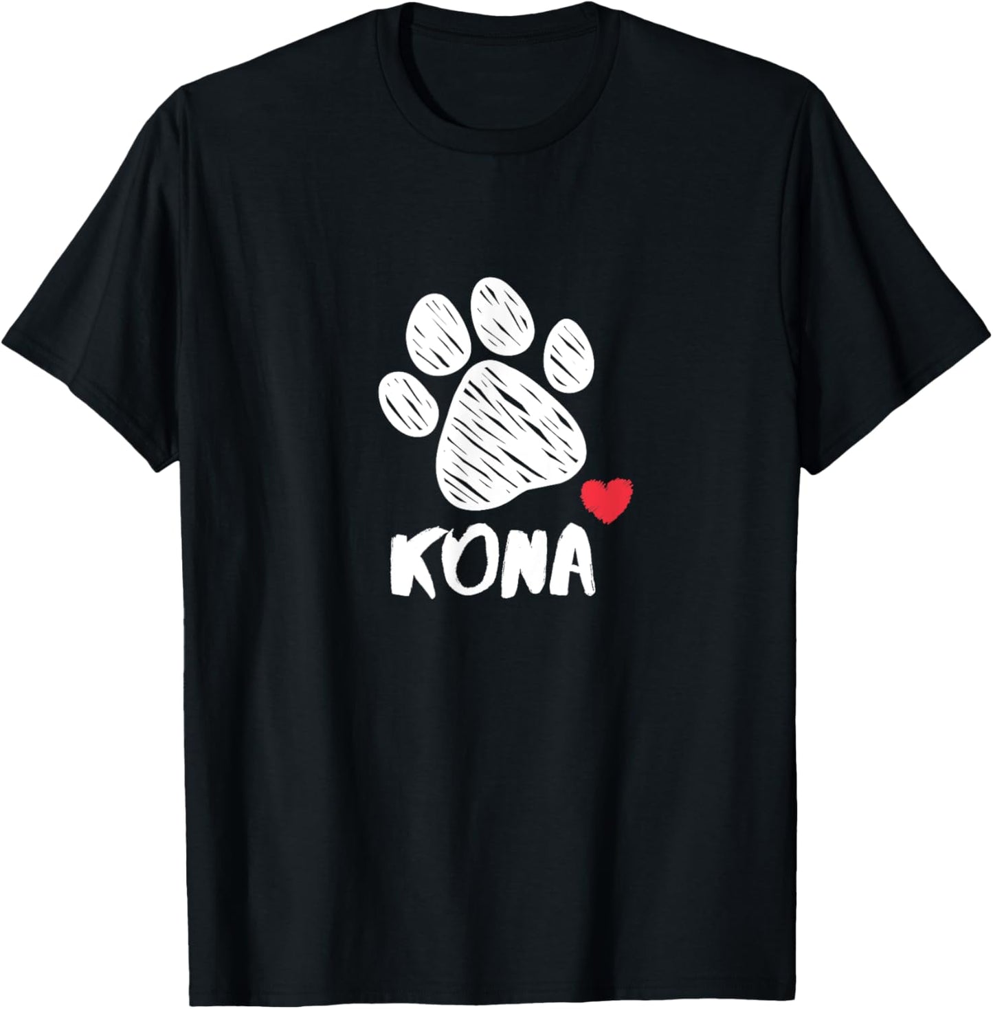 Kona My Dog Kona I love My Dog Kona Puppy Love Dog Lover Women Girls Kids T-Shirt - T-Shirt | Black