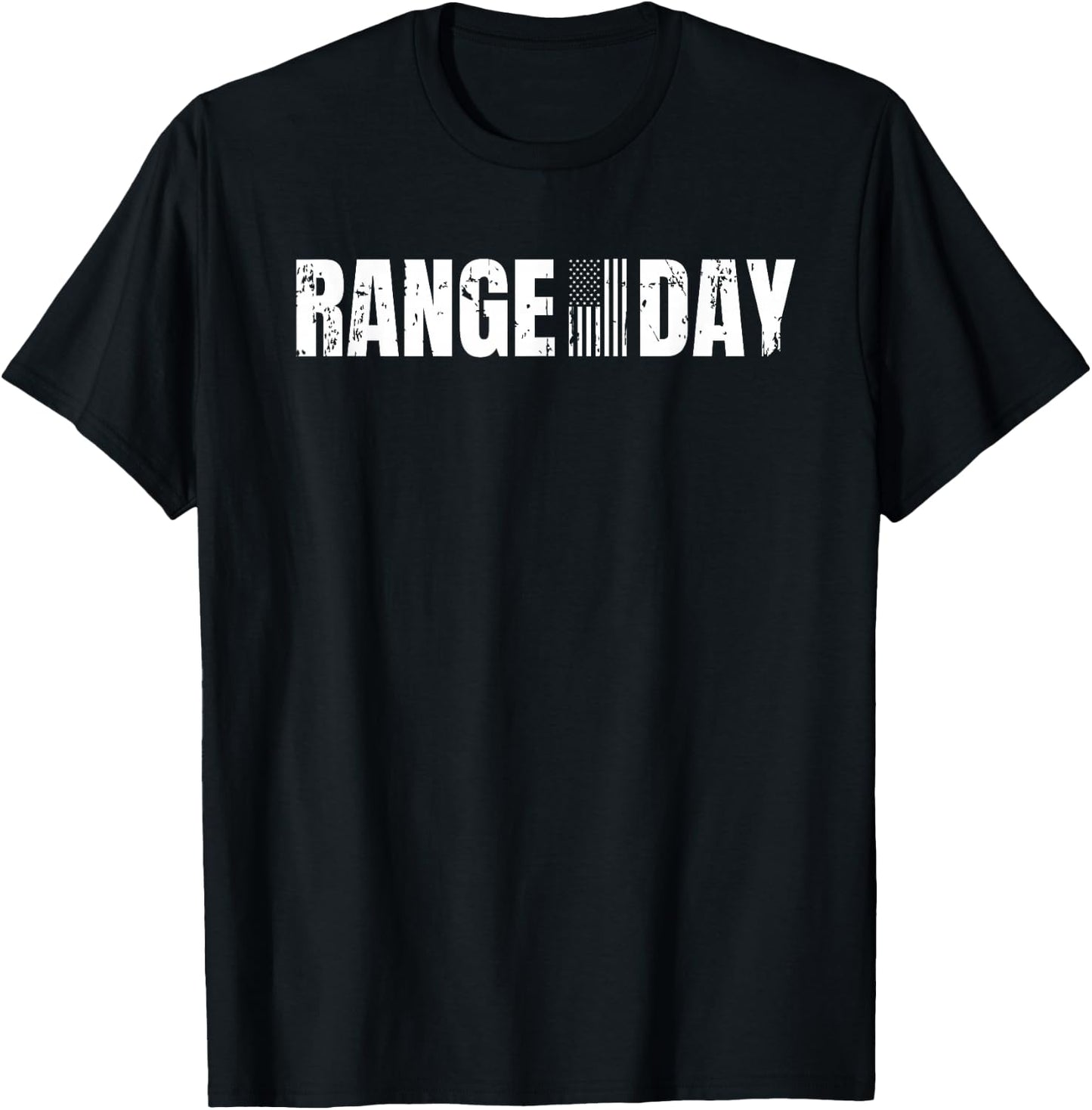 Range Day American Flag Patriotic Shooting Range T-Shirt - T-Shirt | Black