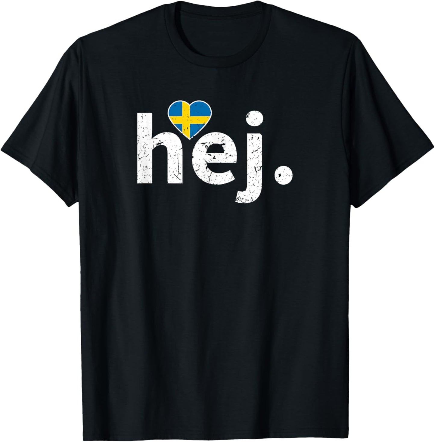 Hej Swedish T-Shirt - T-Shirt | Black