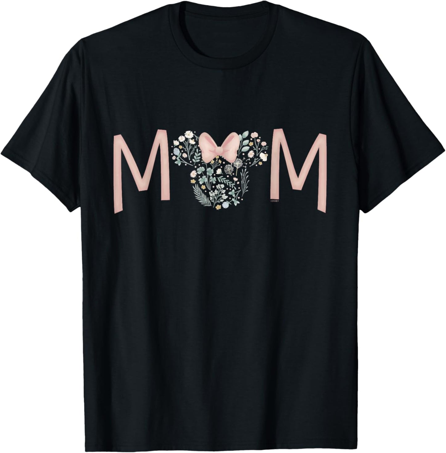 Disney Minnie Mouse Spring Florals Mom T-Shirt - T-Shirt | Black