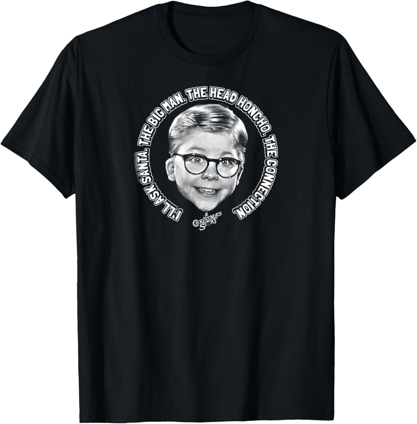 A Christmas Story Ask Santa Ralphie Funny Holiday T-Shirt - T-Shirt | Black