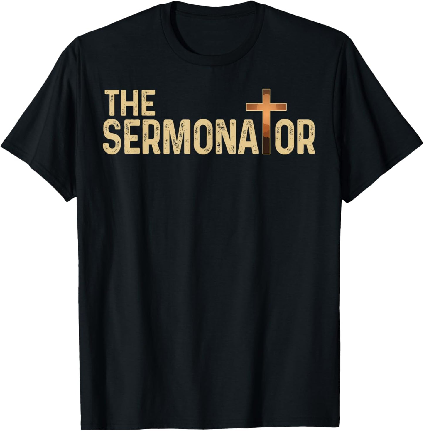 The Sermonator Pastor Christian Parish Clergy Apparel T-Shirt - T-Shirt | Black