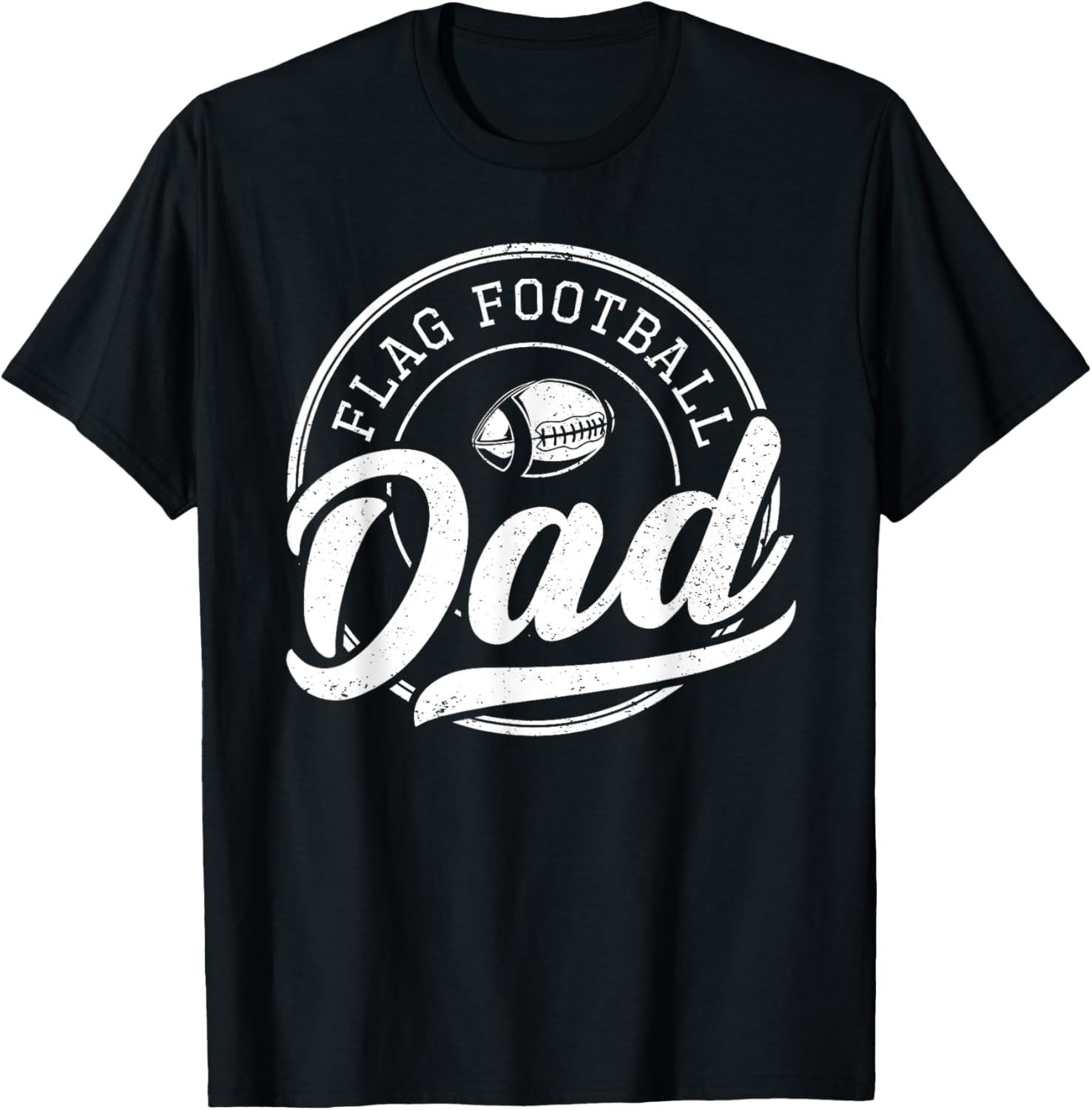 Flag Football Dad Outfit Flag Football T-Shirt - T-Shirt | Black