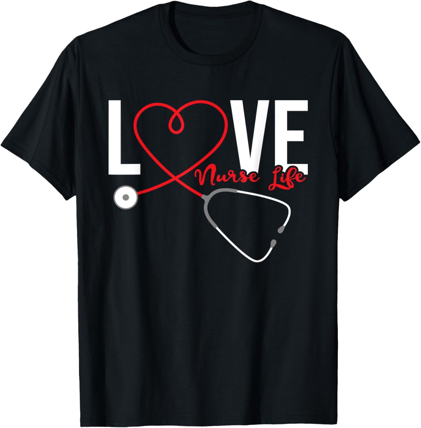 Love Nurse Life - Registered Nurse Nursing RN Healthcare T-Shirt - T-Shirt | Black