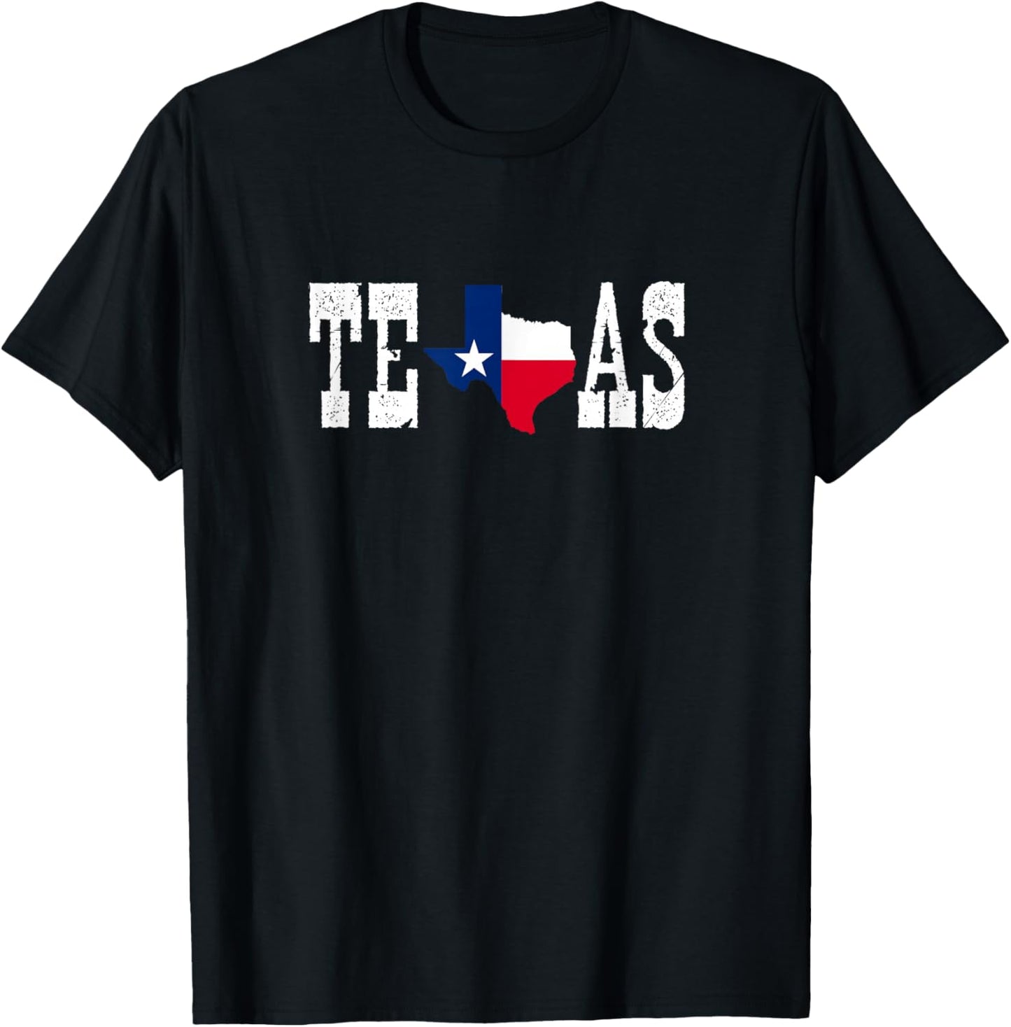Texas State and Texas Flag with Pride for Texas T-Shirt - T-Shirt | Black