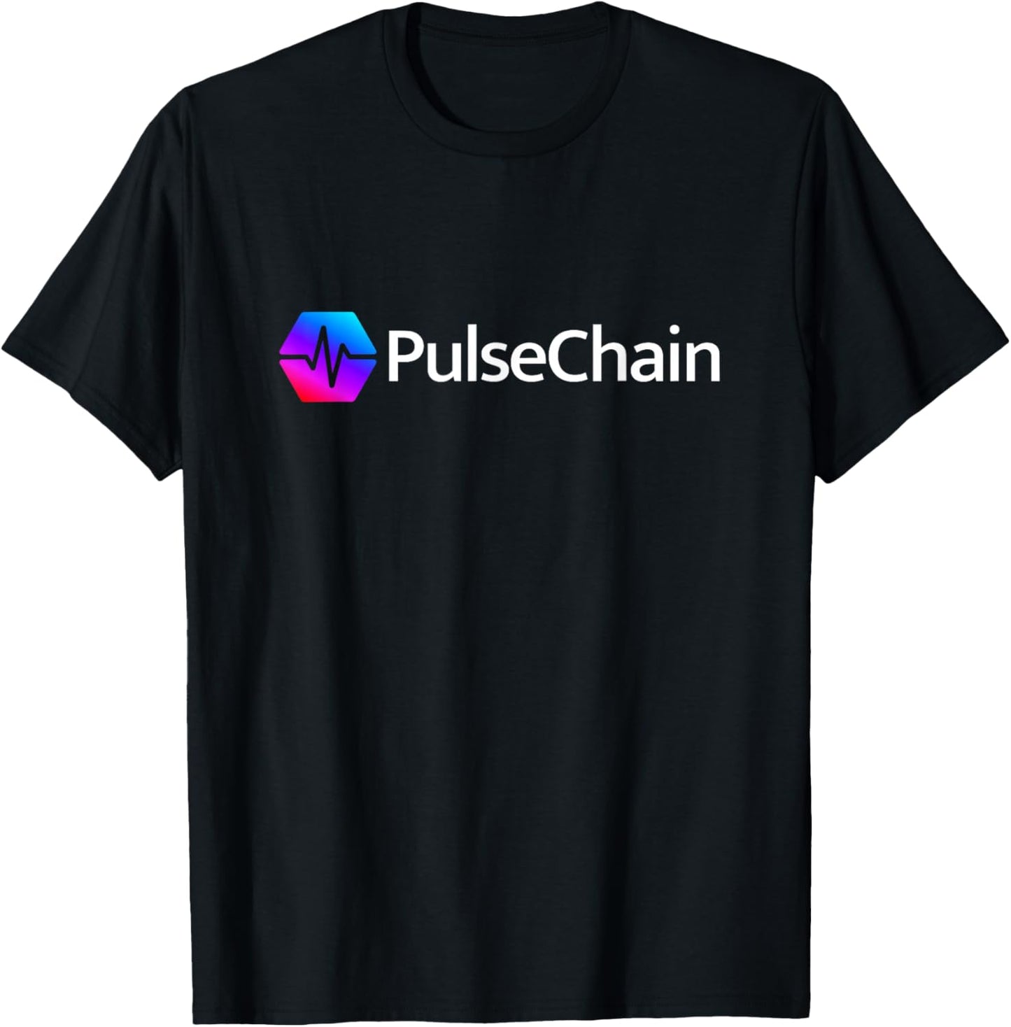 PulseChain PLS Pulse Hex Crypto Logo Cryptocurrency T-Shirt - T-Shirt | Black