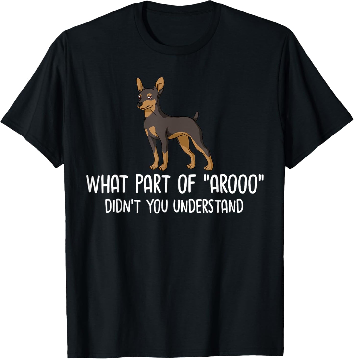 Miniature Pinscher Dog Puppies Owner Lover Women Girls Kids T-Shirt - T-Shirt | Black