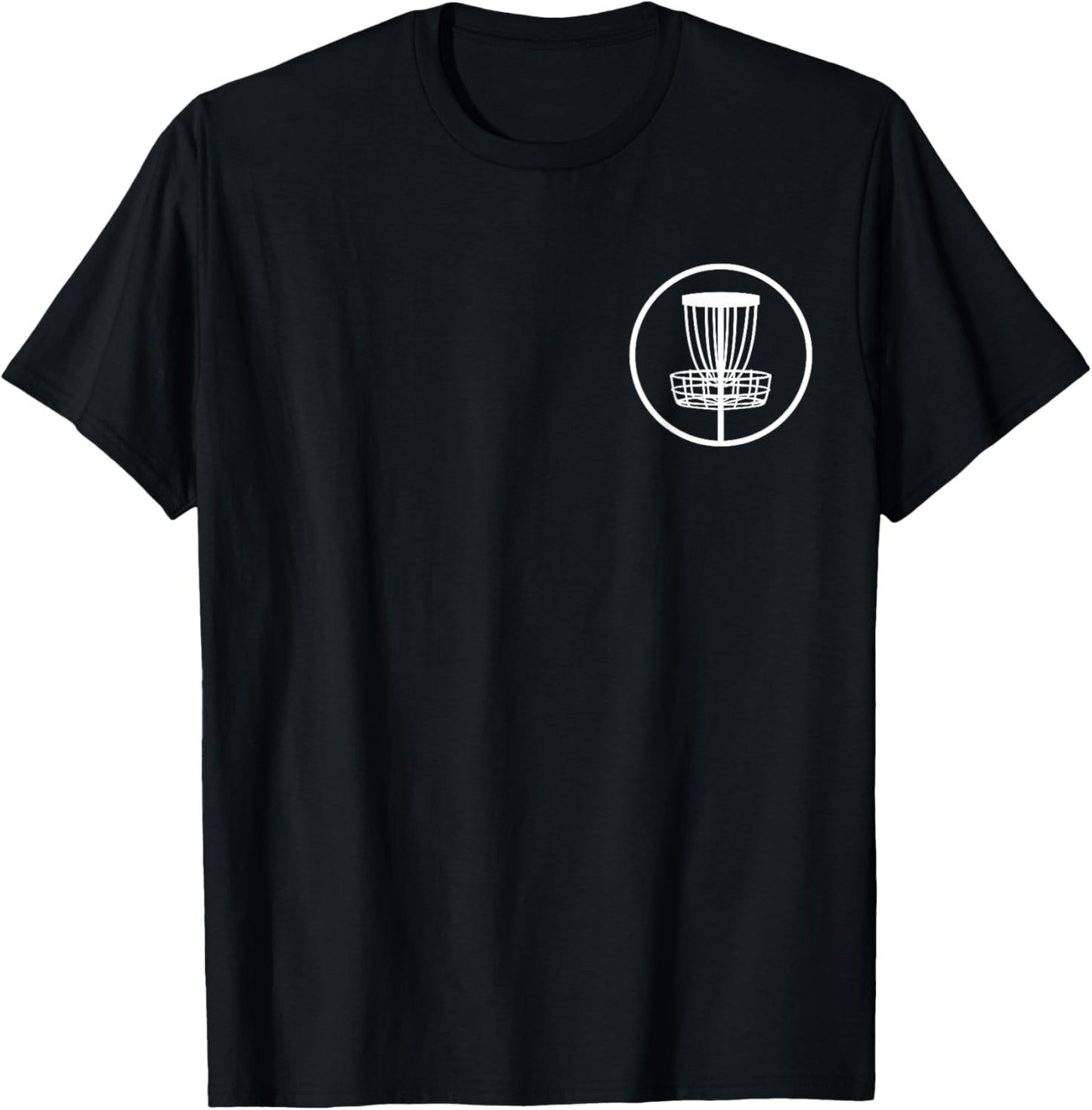 Disc Golf Men Disc Golf Basket Chest Logo T-Shirt - T-Shirt | Black