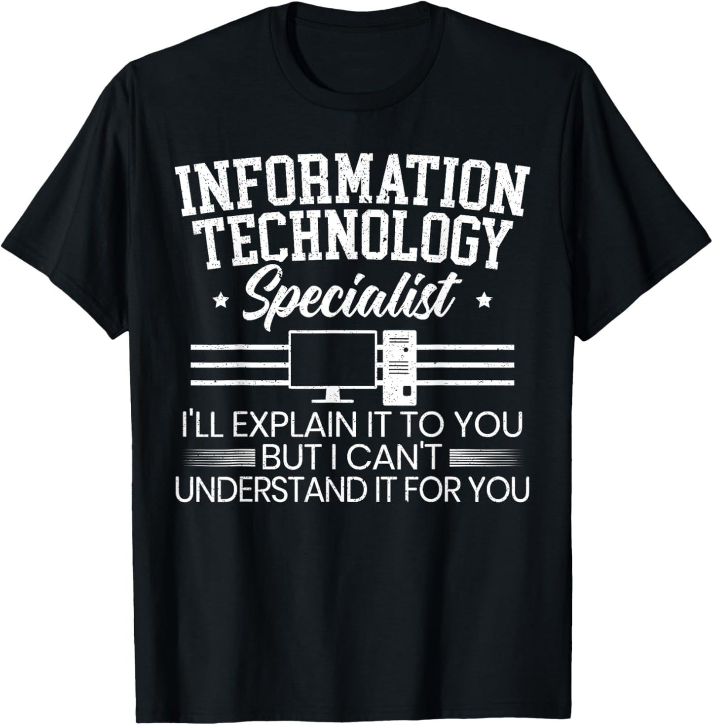 Information Technology Specialist Computer Job Profession T-Shirt - T-Shirt | Black