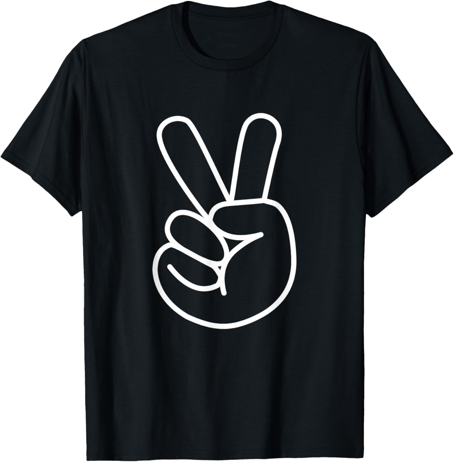 Hand Peace Sign - Classic T-Shirt - T-Shirt | Black