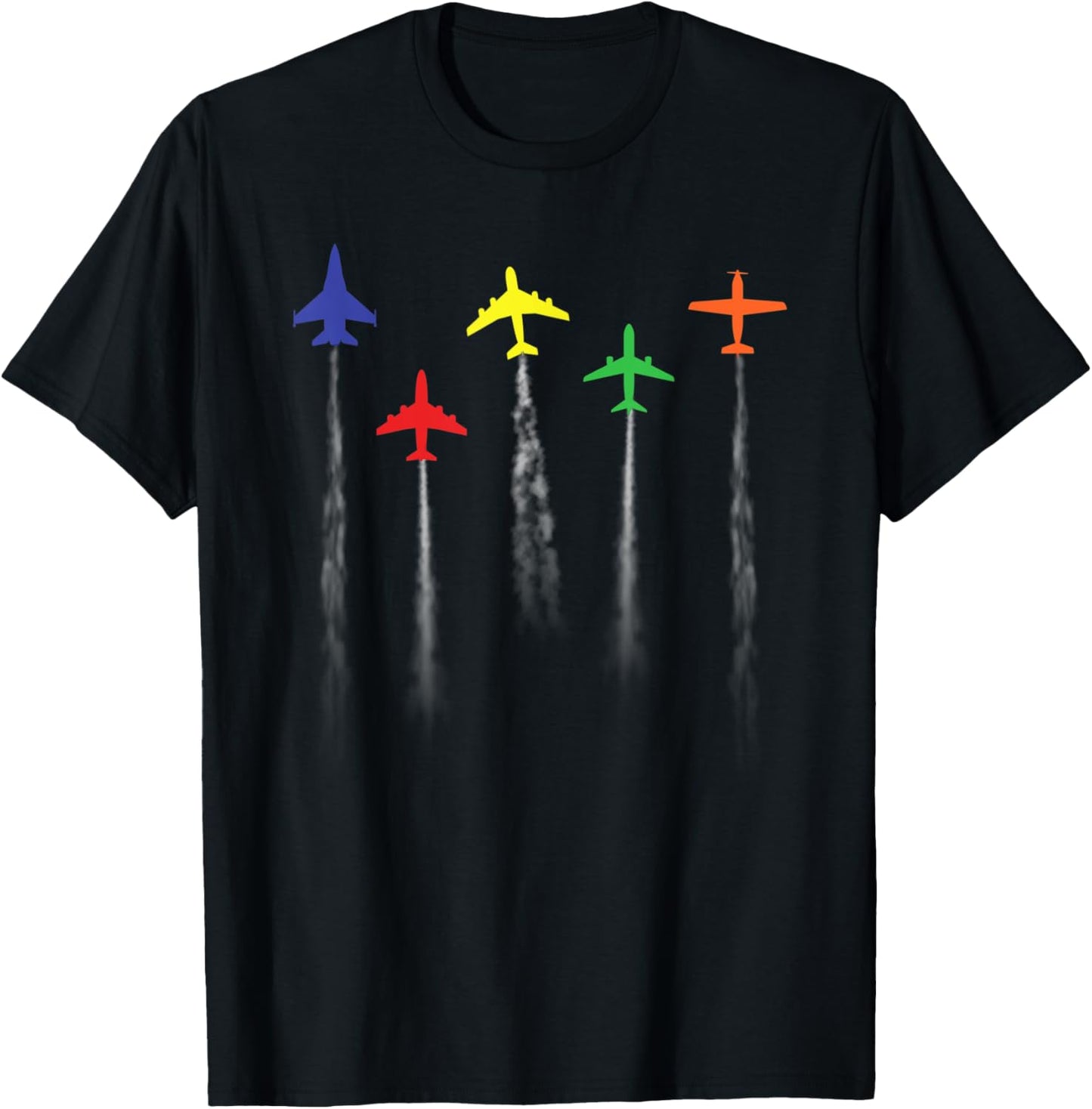 Airplanes Flying Low Pilot Flight Airplane Jet Men Women T-Shirt - T-Shirt | Black