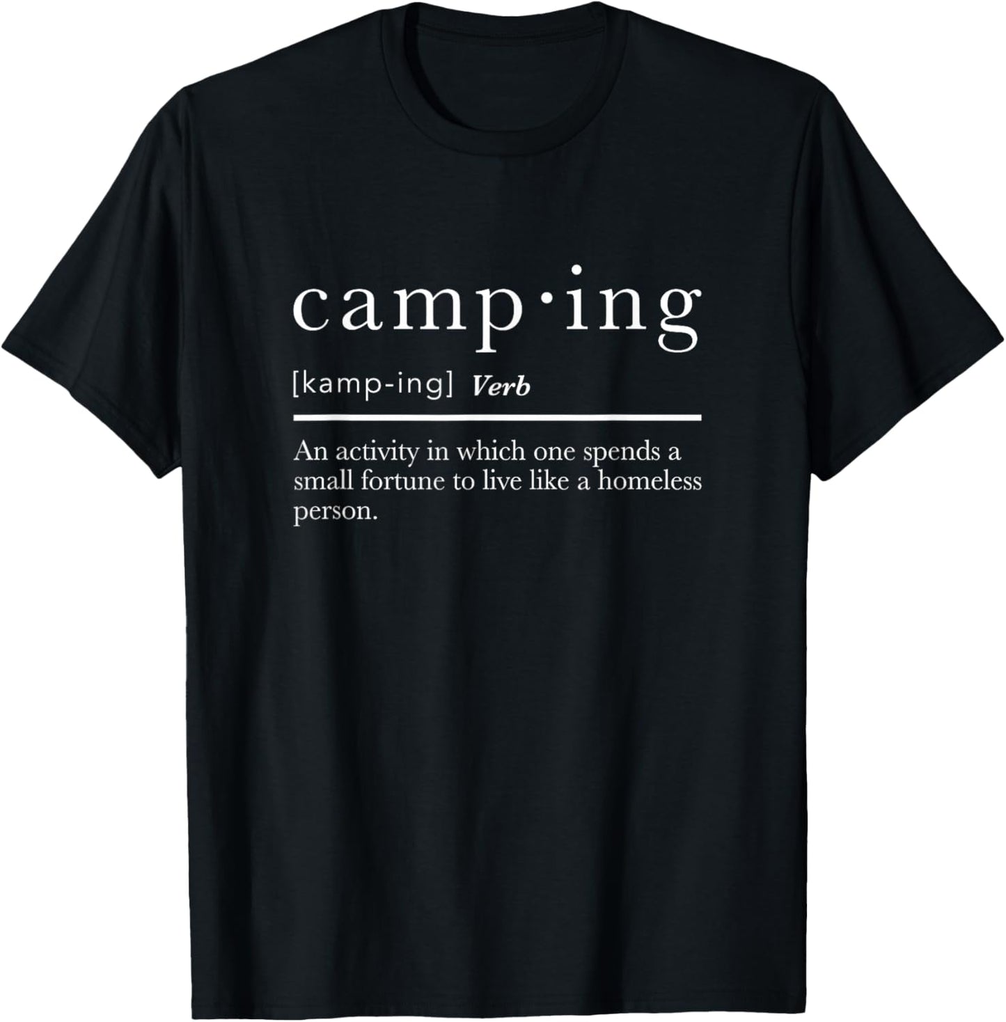Funny Camping Shirts Women Definition Camp T-Shirt - T-Shirt | Black