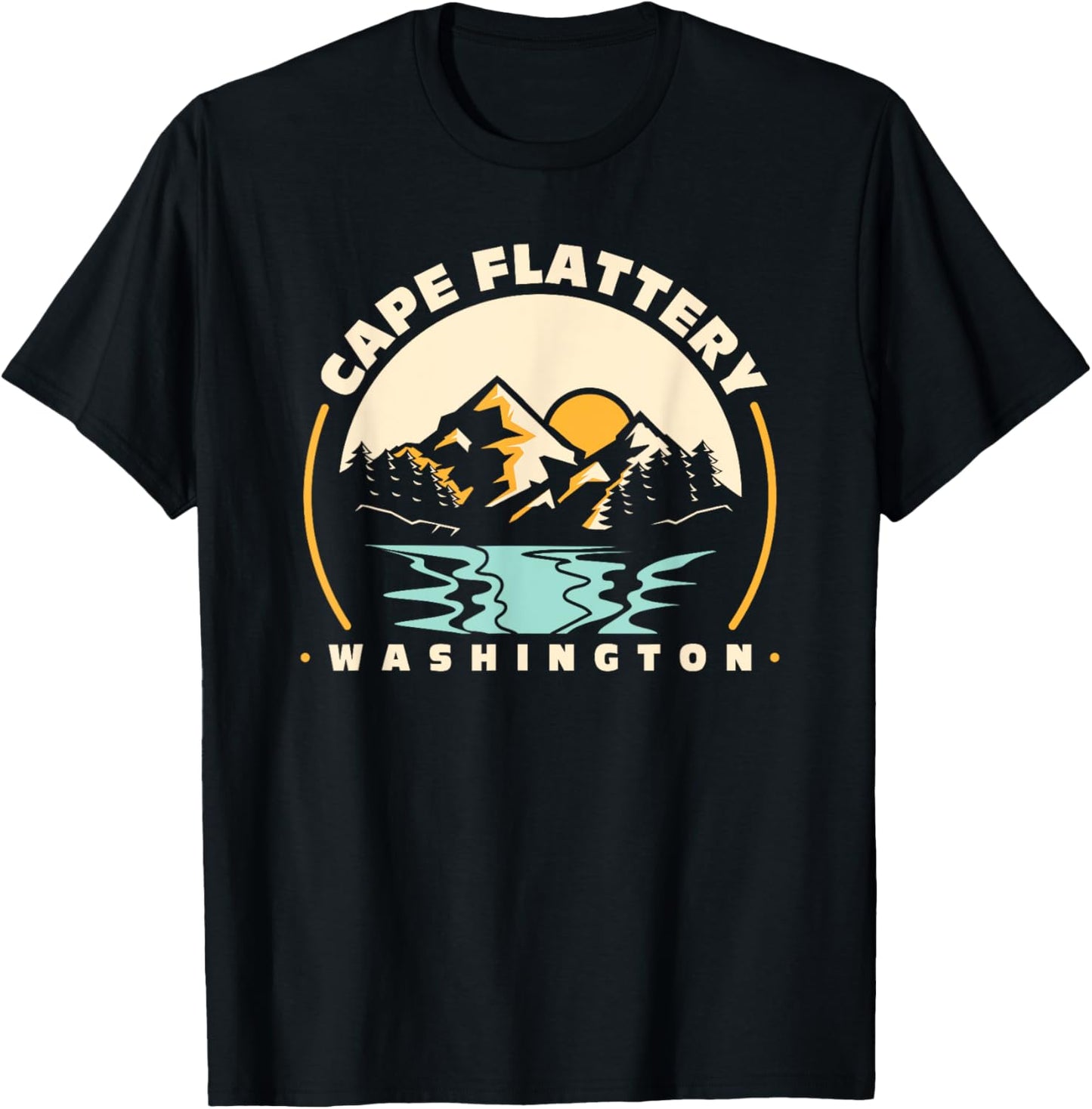 Cape Flattery Washington Souvenir Family Vacation Matching T-Shirt - T-Shirt | Black