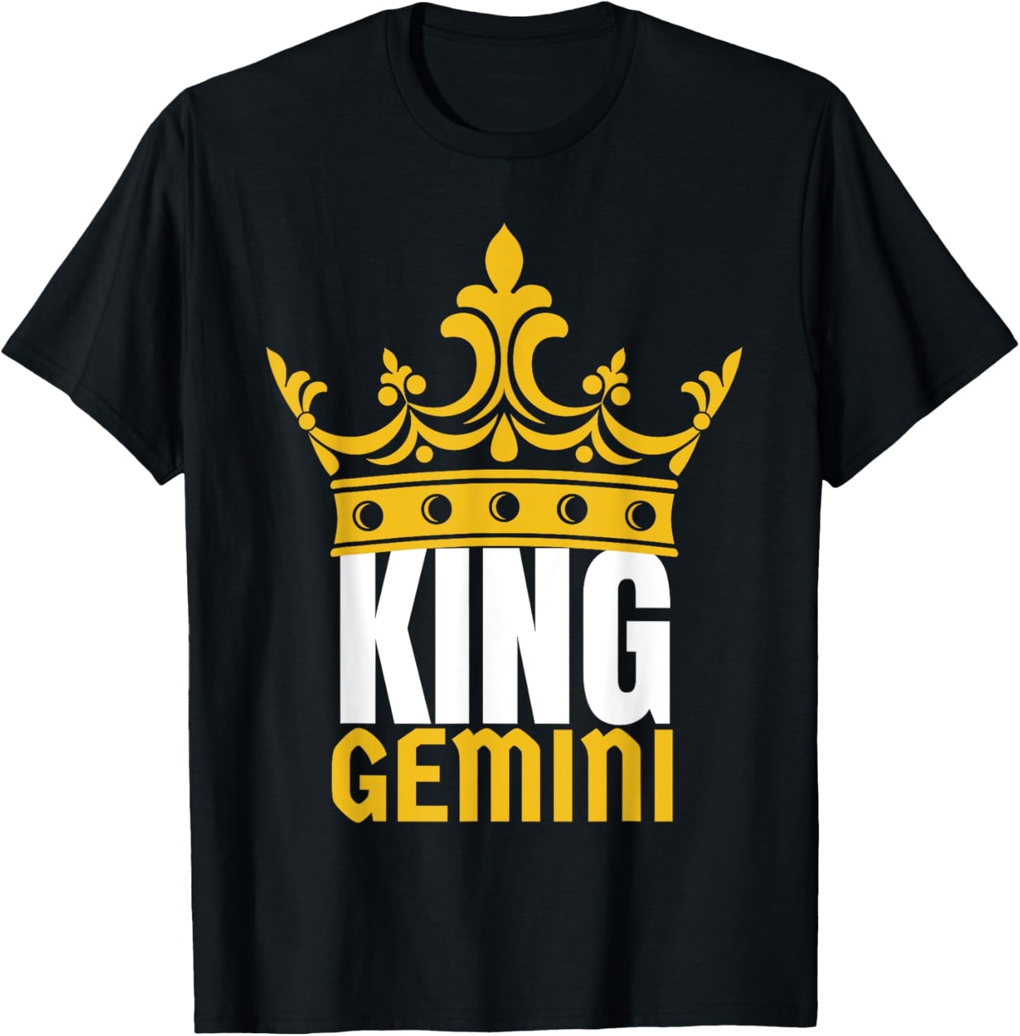 King Gemini Birthday Horoscope Shirt Zodiac Sign Astrology T-Shirt - T-Shirt | Black