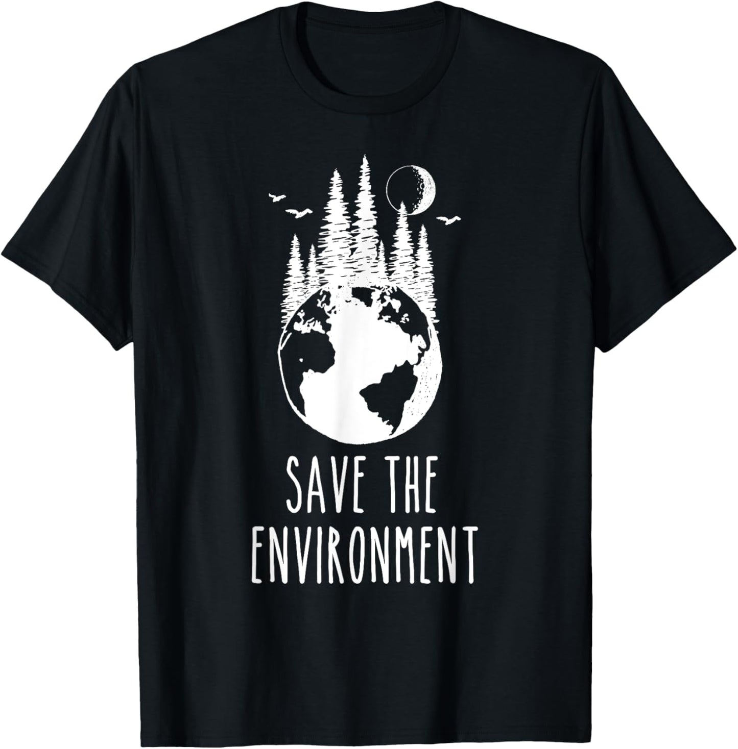 Save The Environment Earth Day Nature Wildlife Conservancy T-Shirt - T-Shirt | Black
