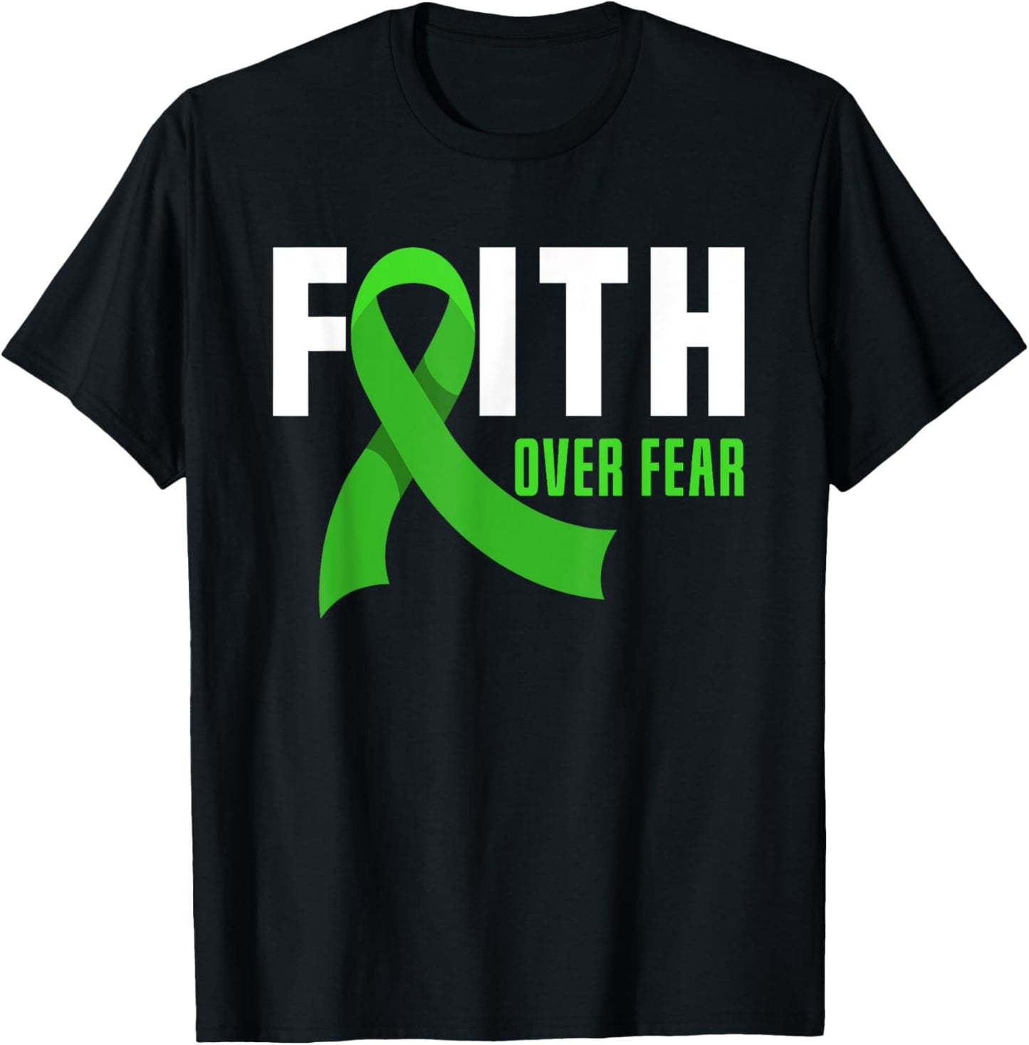 Faith God Fear Traumatic Brain Injury Awareness TBI Warrior T-Shirt - T-Shirt | Black