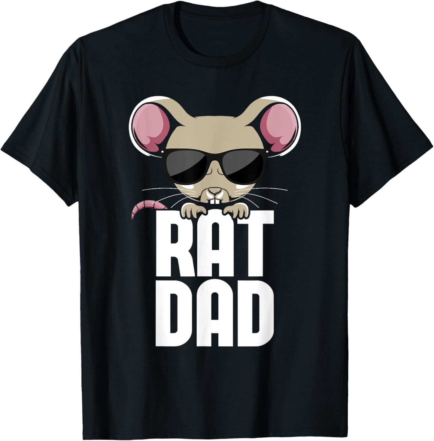 Rat Dad - Rat Lover Mouse Rodent Lover T-Shirt - T-Shirt | Black