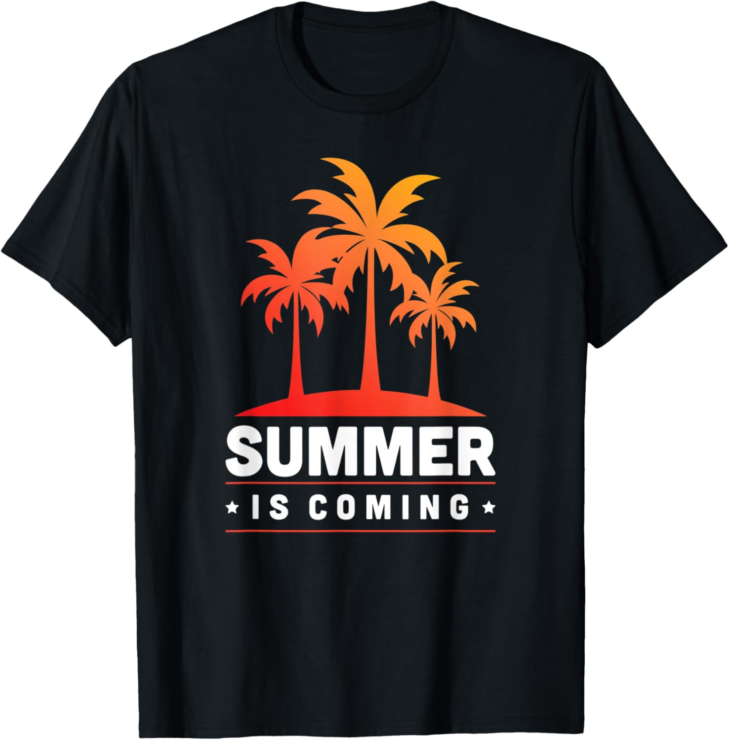 Summer Is Coming Tropical Caribbean Beach Summer Men Women Kids T-Shirt - T-Shirt | Black