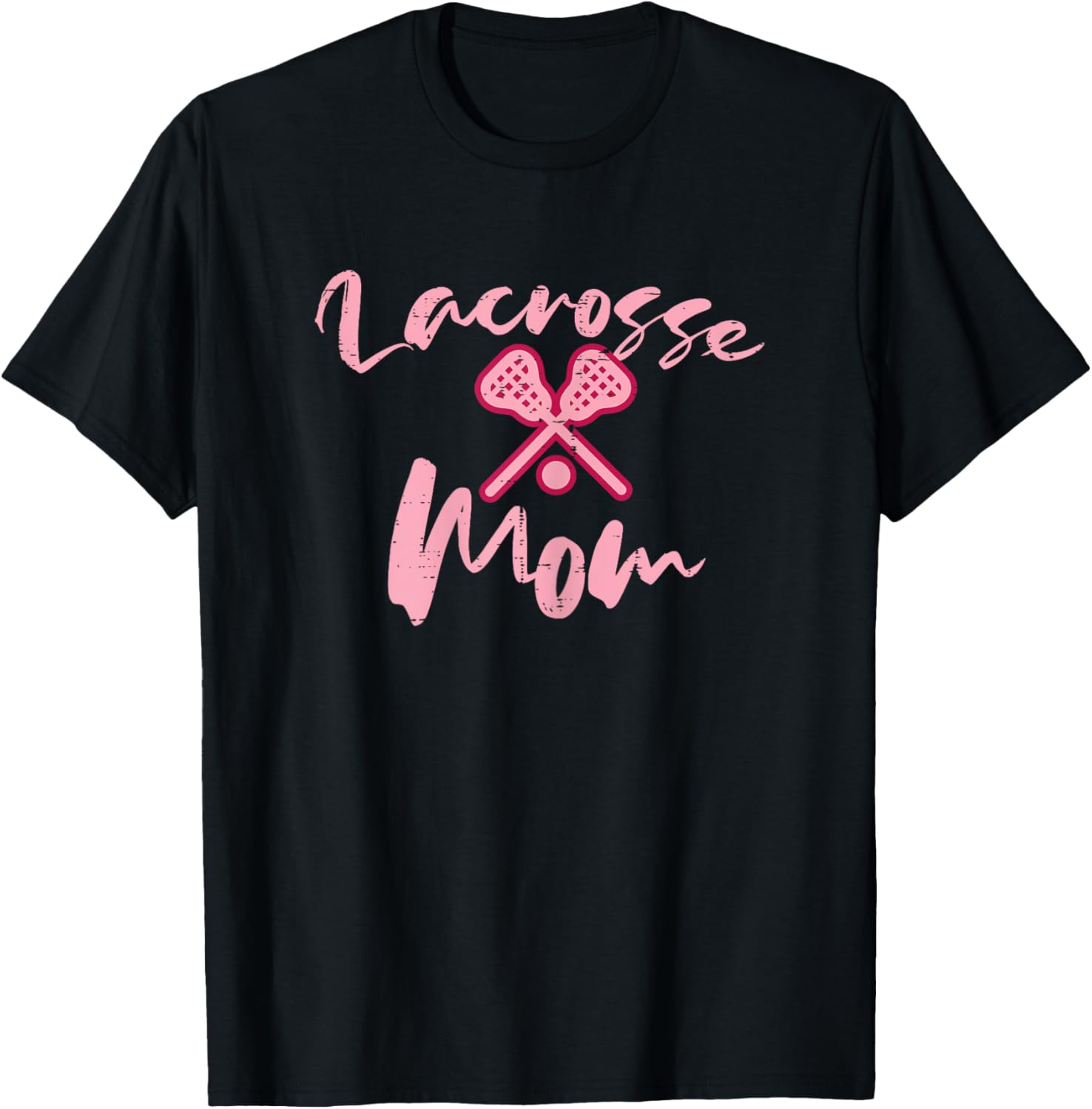 Lacrosse Mom Cute Mothers Day Sports Mama Mommy Women T-Shirt - T-Shirt | Black