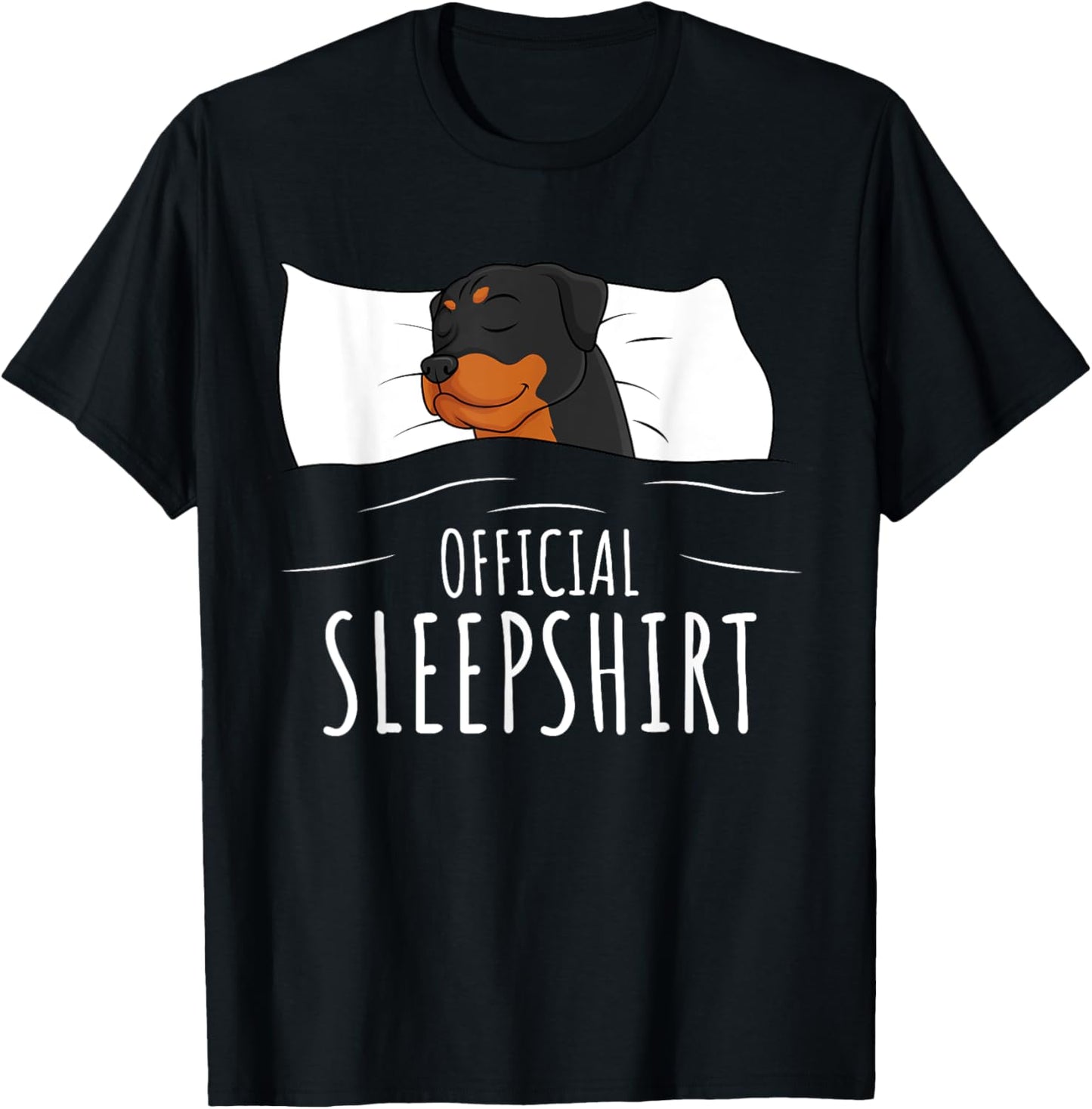 Rottweiler Dog Apparel & Gift Ideas -Adults & Kids Rottie Official Sleepshirt T-Shirt - T-Shirt | Black
