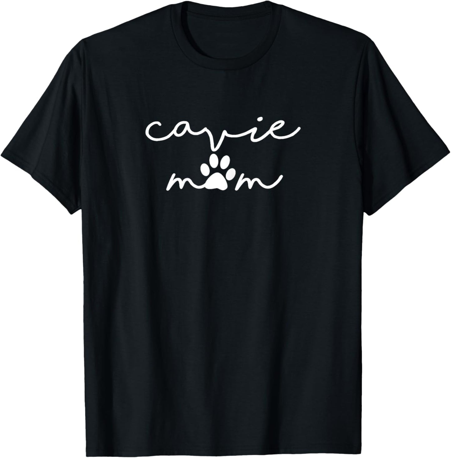 Cavalier King Charles Spaniel Mom Dog Mama Cavie Mom Simple T-Shirt - T-Shirt | Black