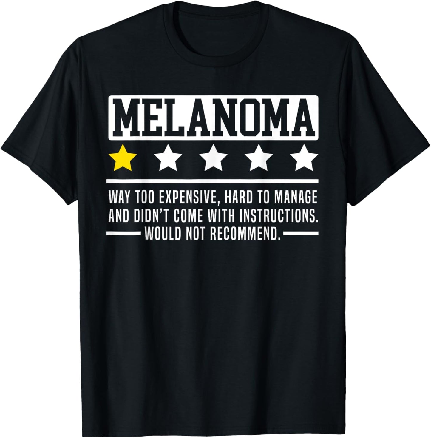 Melanoma Warrior Skin Cancer Melanoma Awareness T-Shirt - T-Shirt | Black