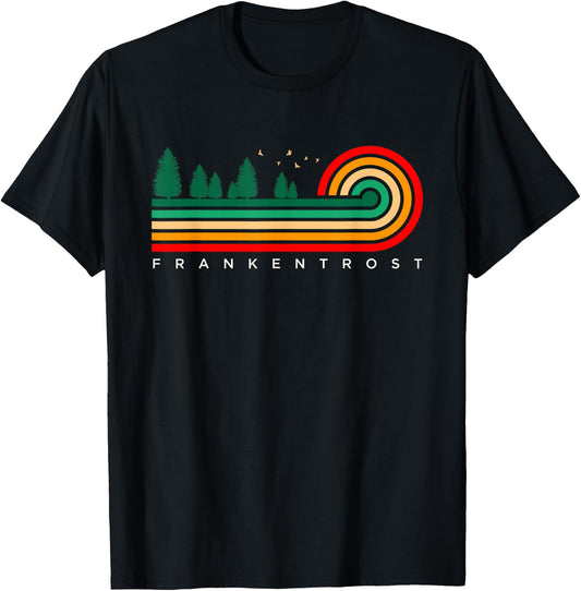 Evergreen Vintage Stripes Frankentrost, Michigan T-Shirt - T-Shirt | Black