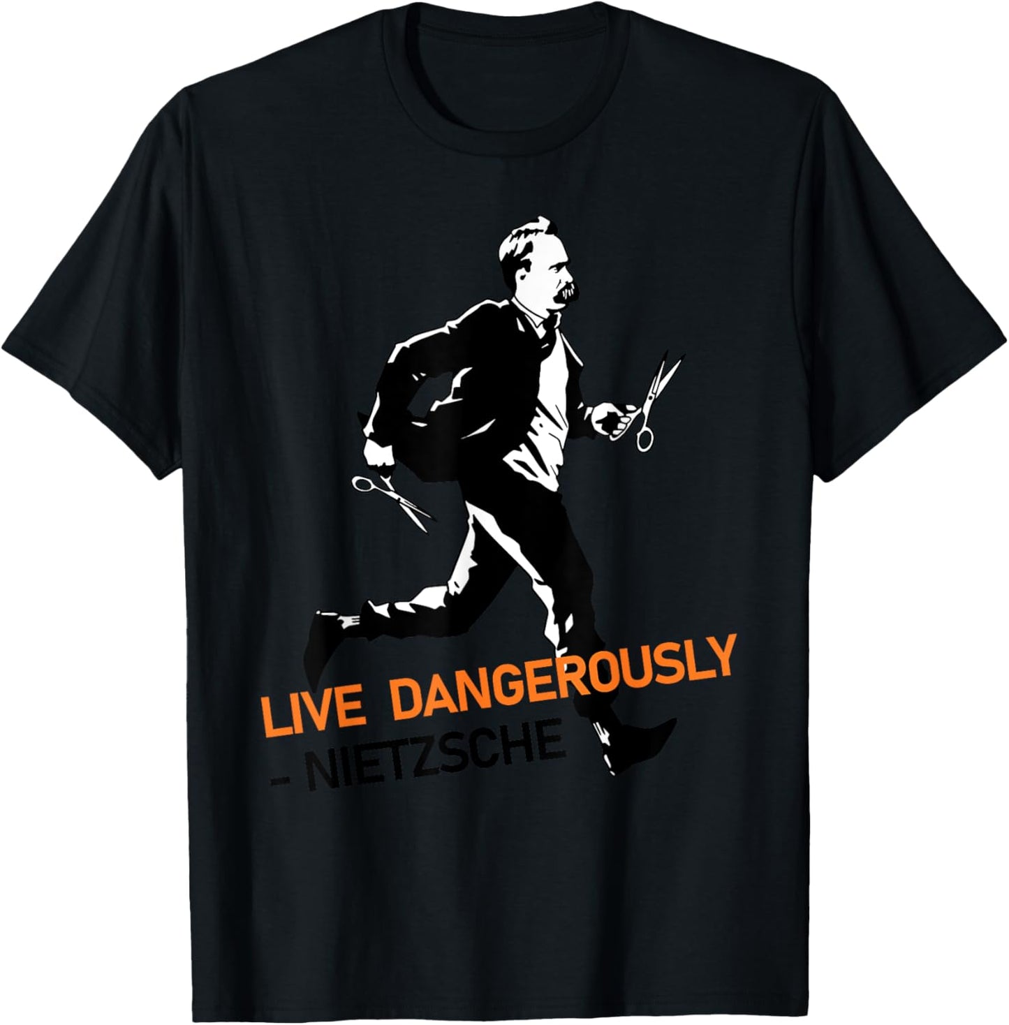 Friedrich Nietzsche philosophy of German philosopher T-Shirt - T-Shirt | Black
